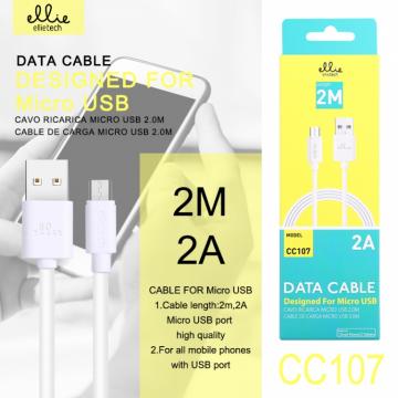 Ellietech CC107 Câble Micro USB 2A 2M Blanc